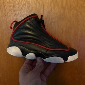 Jordan Kids Black and Red Sneakers